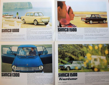 Simca Modelprogram 1966 Carbrochure (6755)